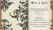 Wedding Program Cover